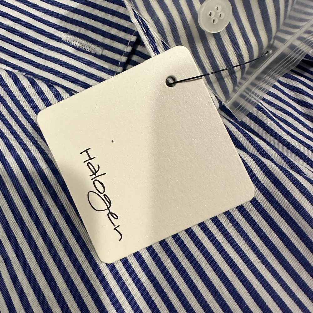 Super cute blue and white pin stripe shirt NWT